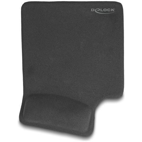 Tappetino mouse ergonomico con poggiapolsi in gel per mancini nero - Foto 2