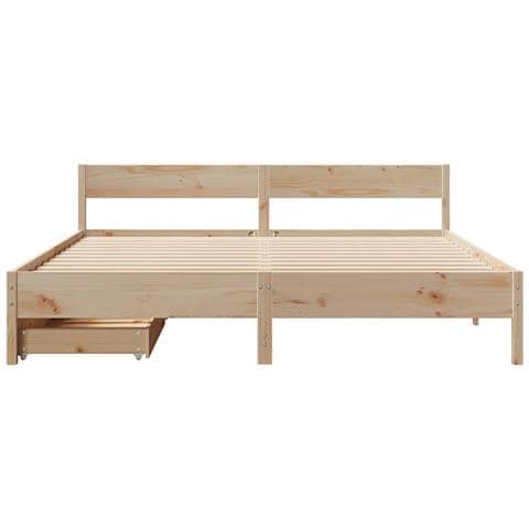 Letto senza Materasso 160x200 cm in Legno Massello di Pino - Foto 2