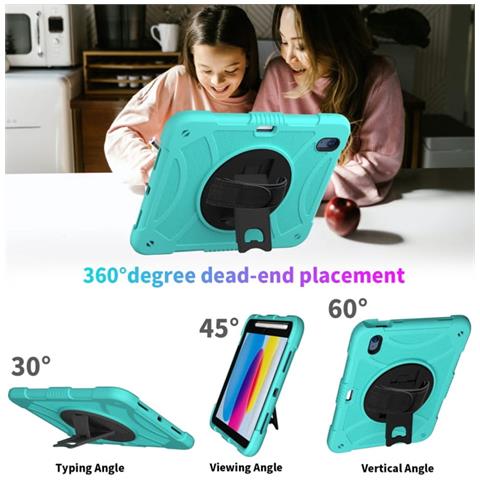 Custodia Panciata Per Samsung Tab A8 2021 Con Manico Ergonomico - Verde Resistente - Foto 2