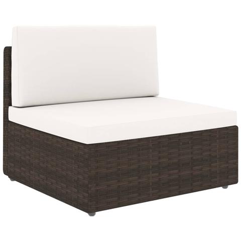 Lusso Casadino -  Divano Modulare A 2 Posti In Polyrattan Marrone - Foto 8