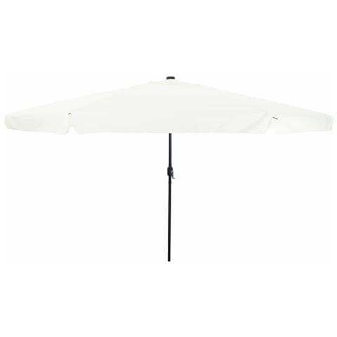 Parasol da Giardino  con Luci LED ø395x245 cm Bianco Sabbia - Foto 1