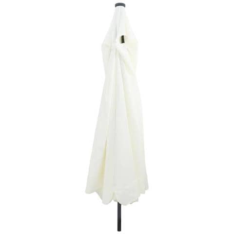 Parasol da Giardino  con Luci LED ø395x245 cm Bianco Sabbia - Foto 2