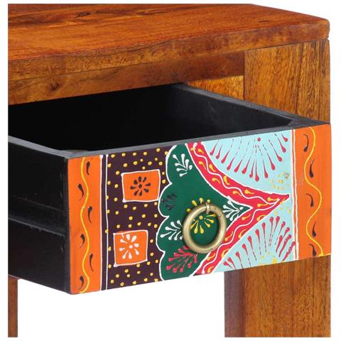 Scrivania 100x50x75 cm Legno Massello di Acacia - Foto 9