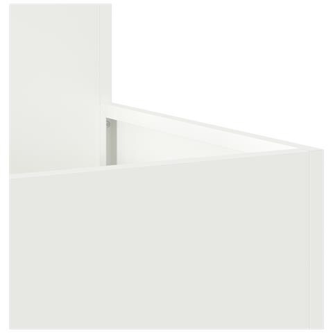 Fioriera da Giardino  100x100x48 cm Acciaio Bianco - Foto 9