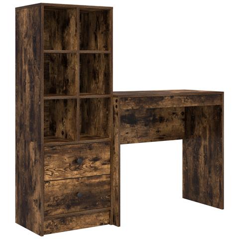 Scrivania con storage rovere affumicato legno ingegnerizzato - Foto 1