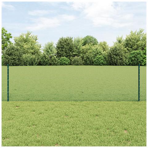 Recinto in rete saldata con 5 pali a U Verde 0.6x10 m Acciaio - Foto 2