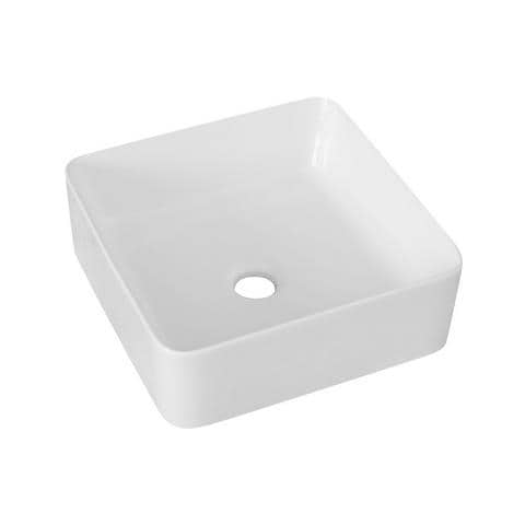Lavabo Appoggio 39x39 Cm Bianco La54 - Foto 1