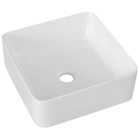 Lavabo Appoggio 39x39 Cm Bianco La54 - Foto 2
