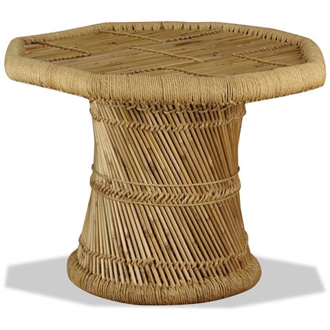 Lusso Casadino -  Tavolino Da Salotto In Bambù Ottagonale 60x60x45 Cm - Foto 1