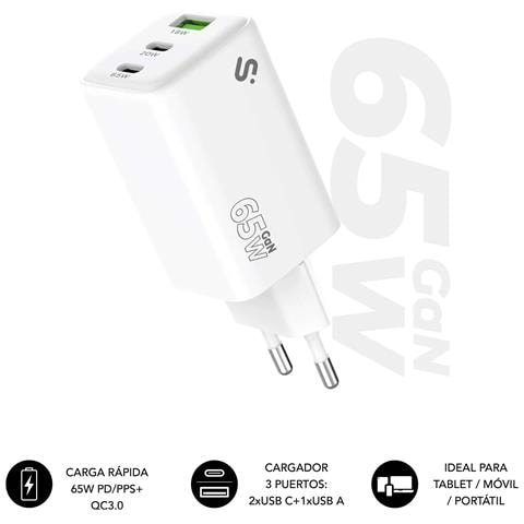 SUBCHG-6G6530 Caricabatterie per dispositivi mobili Universale Bianco AC Ricarica rapida Interno - Foto 1