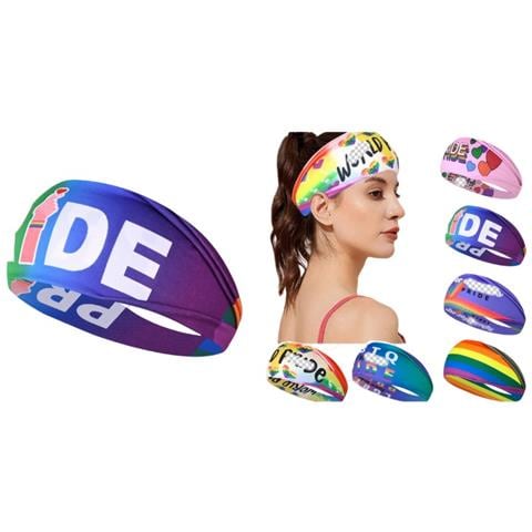Fascia Sportiva Arcobaleno Assorbi-sudore - Perfetta Per Corsa, Yoga E Fitness Blue - Foto 2