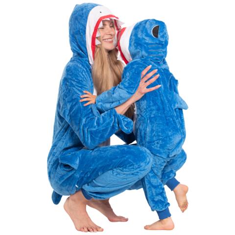 Pigiama Per Bambini Kigurumi Onesie Costume Squalo Blu 105-115 - Foto 2