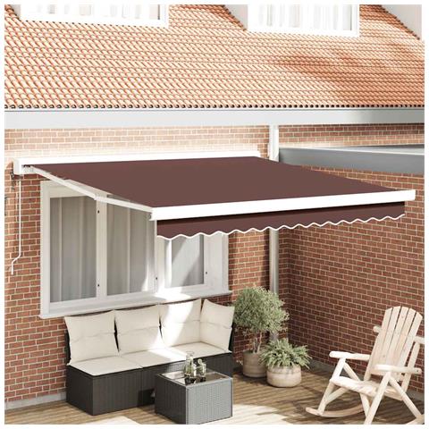 Tenda da Sole Retrattile Automatica Marrone 300x250 cm - Foto 2