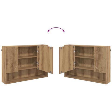 Set di mobili per il bagno con porta 2 pcs rovere artigianale - Foto 9