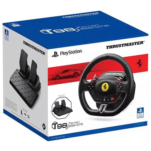 T98-P FERRARI 296 GTB Nero Sterzo + Pedali Analogico /Digitale PC, PlayStation 4, PlayStation 5 - Foto 2