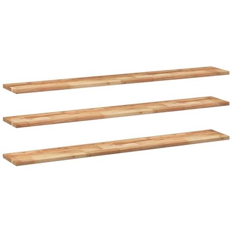 Mensole da Parete 3 pz 160x20x2 cm Legno Acacia Rifinito a Olio - Foto 1