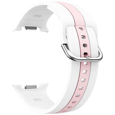 Cinturino In Silicone A Strisce Verticali Compatibile Con Samsung Watch 8 E Watch 8 Classic White+pink - Foto 2