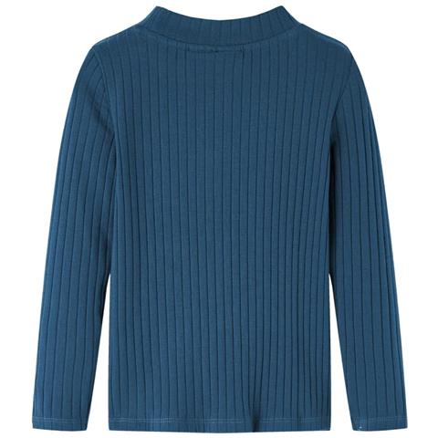 Maglietta per Bambini a Maniche Lunghe a Costine Blu Marino 116 - Foto 2