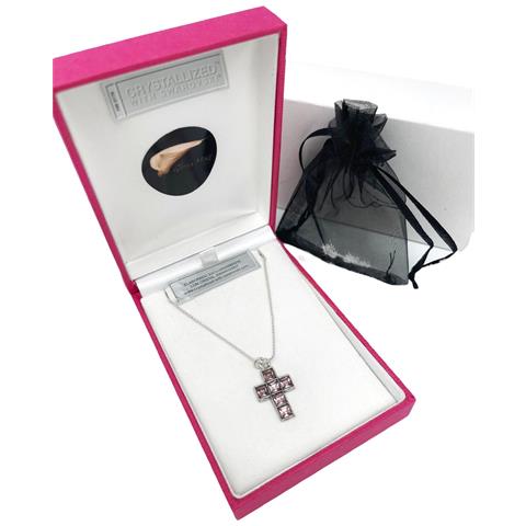 Collana Con Croce2 In Rosa E Argento - Foto 4