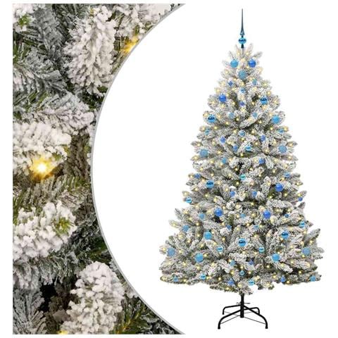 Albero di Natale artificiale con 300 LED Verde e Bianco 210 cm - Foto 1