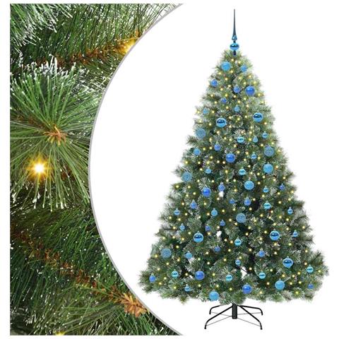 Albero di Natale artificiale con 300 LED Verde 180 cm PE e PVC - Foto 1