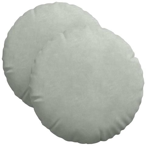 Cuscini per Seduta 2 pcs Grigio chiaro Ø 40 x 13 cm Velluto - Foto 1