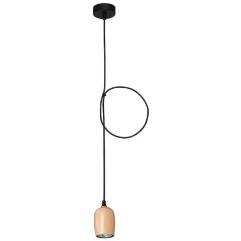 Lampada a sospensione in legno naturale, attacco GU10, design minimalista, per cucina e sala da pranzo - Foto 1