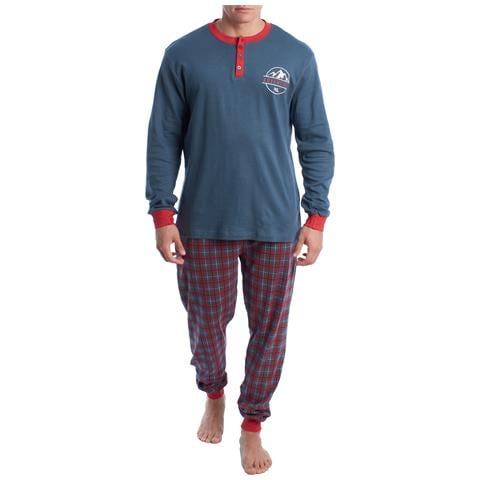 Pigiama Da Uomo In Cotone A Maniche Lunghe Klp4 - Foto 1