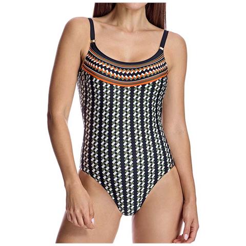W250281 Costume Da Bagno Da Donna Con Scollo Tondo - Foto 2