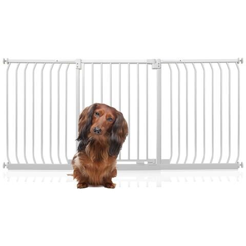 Bettacare Cancelletto Per Cani Elite Con Montaggio A Pressione, 188cm - 197cm, Bianco Opaco - Foto 1