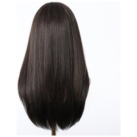 Parrucca Sintetica Nera Con Frangia, Termoresistente E Aspetto Naturale - Foto 2
