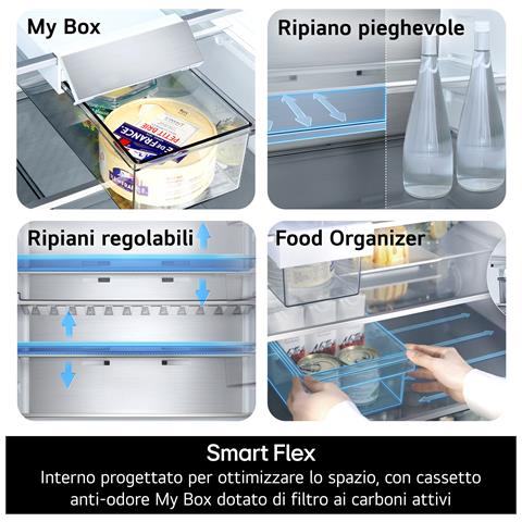 GBBS726CEV Frigorifero combinato Fit & Max 60cm, Classe C, 375L, AI Inverter, Black Steel - Foto 15