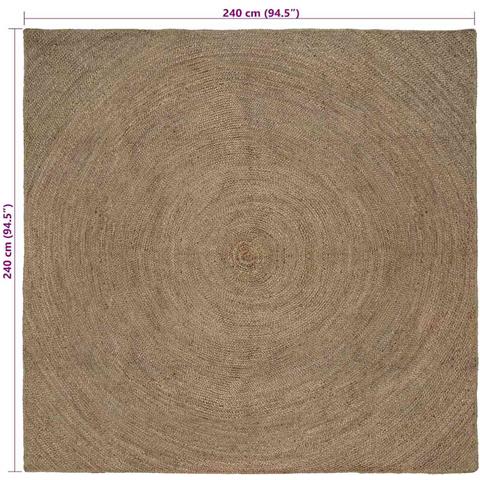 Tappeti per area Quadrato Grigio 240 x 240 cm Juta - Foto 7