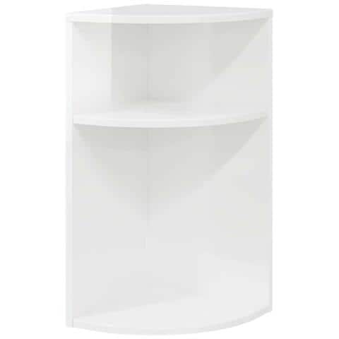 Tavolino Bianco Lucido 29,6 x 29,6 x 60 cm Legno multistrato - Foto 1