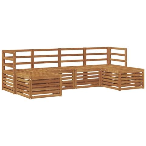 Set divani 6 pcs Naturale Legno di Acacia Massello - Foto 1