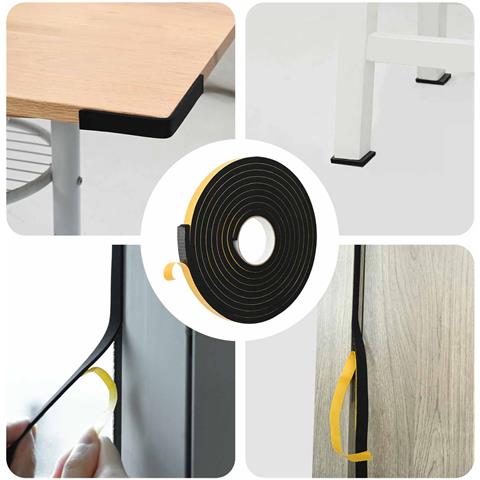 Nastro adesivo in schiuma 20 pcs Nero 20mm x 5m Schiuma CR - Foto 2