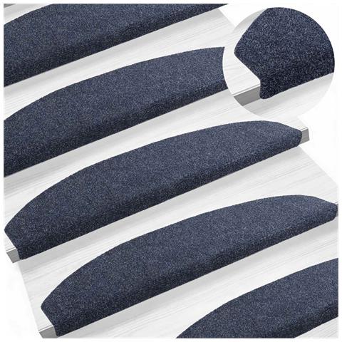 Tappetini per scale autoadesivi 15 pcs Blu 80 x 24,5 x 3,5 cm - Foto 2
