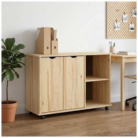 Mobile con Ruote con ruota Marrone 100 x 39 x 65,5 cm - Foto 2