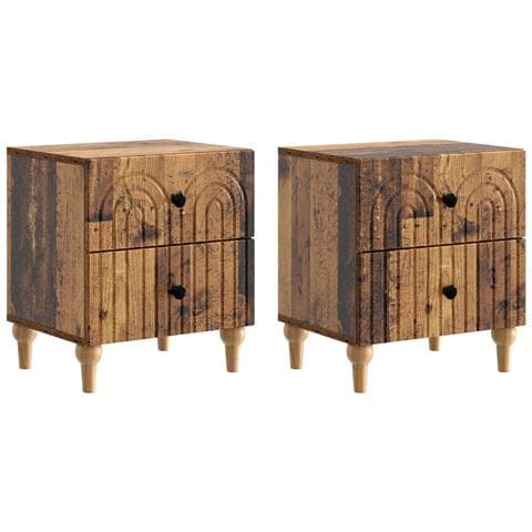 Armadio da Notte 2 pcs Legno antico 43 x 34,5 x 48 cm - Foto 1