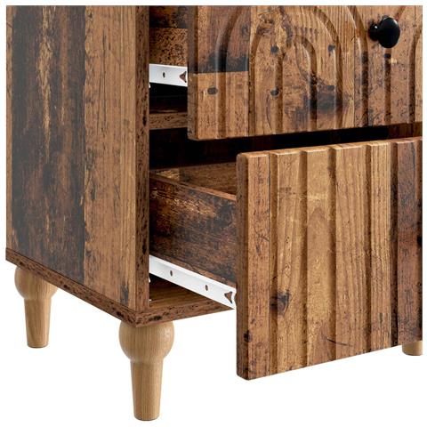 Armadio da Notte 2 pcs Legno antico 43 x 34,5 x 48 cm - Foto 9