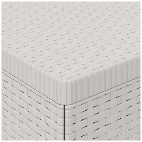 Divano da Giardino a 1 Posto Aspetto Rattan PP Bianco - Foto 2