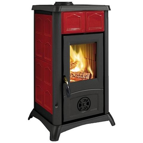 Stufa a Legna Gemma Elegance Potenza Termica Nominale 6 KW Colore Bordeaux  - Foto 7