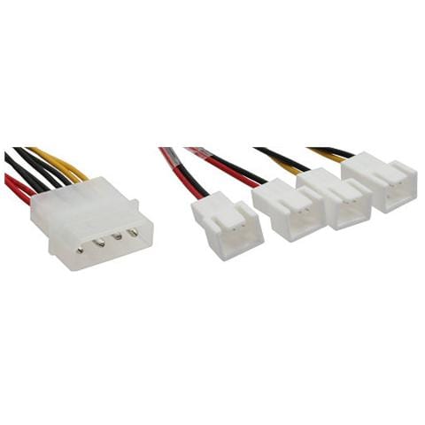 cavo riduttore tensione alimentazione ventole da 2x 12v a 2x 5v, supporta 4 ventole - Foto 1