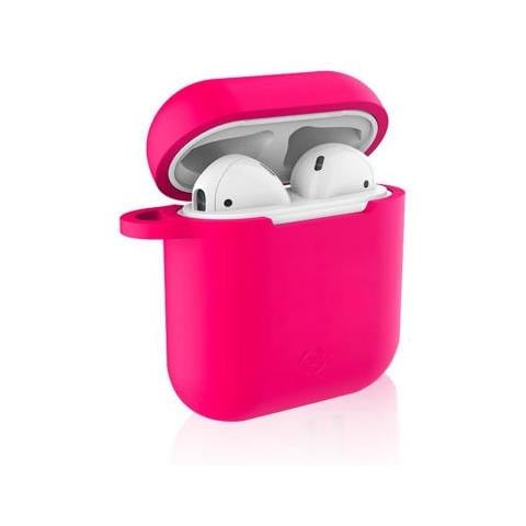 Aircase Custodia in Silicone per Auricolari AirPods Colore Fucsia - Foto 2