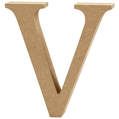 Lettera, Altezza: 8 Cm, Spessore 1,5 Cm, Mdf, V, 1 Pezzo - Foto 2