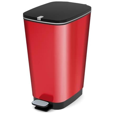 Pattumiera A Pedale Chic Bin Style - L - 50 L - Rosso - Foto 1