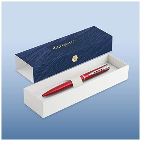 Allure Penna A Sfera Rosso Lacca Media Point Inchiostro Blu Pacco Regalo - Foto 4