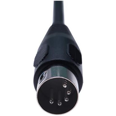 Cavo Midi 5-pin Din Spina Di Jack Maschio A Maschio Audio Piombo Con Midi Controller Sintetizzatore Piano Keyboard Sequencer Batteria Elettronica Drum Machine Processore Effetto Campionatore Multi-effect Pedal 1m - Foto 2