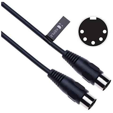 Cavo Midi 5-pin Din Spina Di Jack Maschio A Maschio Audio Piombo Con Midi Controller Sintetizzatore Piano Keyboard Sequencer Batteria Elettronica Drum Machine Processore Effetto Campionatore Multi-effect Pedal 1m - Foto 1