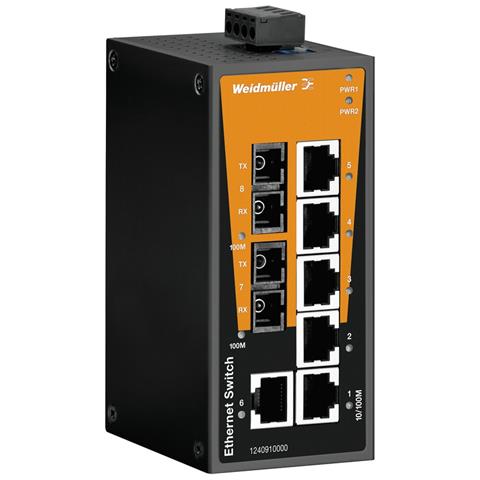 IE-SW-BL08-6TX-2SC No gestito L2 Fast Ethernet (10/100) Nero, Arancione - Foto 1